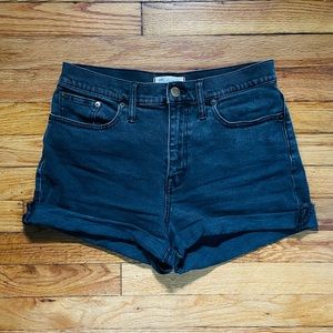 High Rise Madewell Jean Shorts (Black)